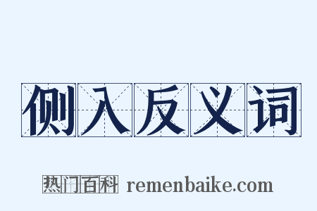 侧入反义词是什么意思的图片